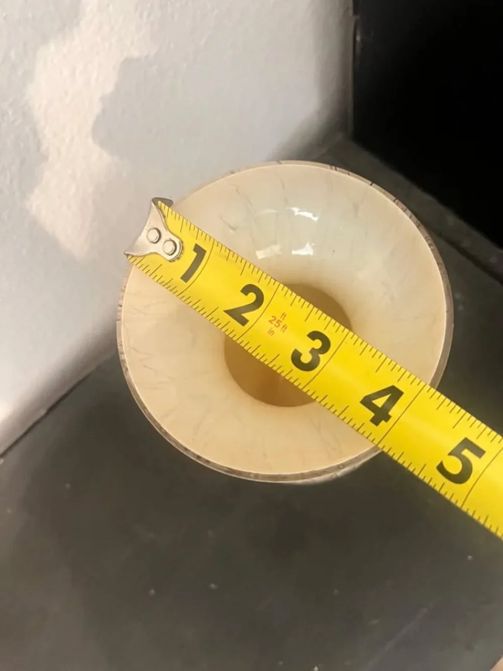 Vintage Hand Blown Glass Vase with Craquelure Pattern likely Polish